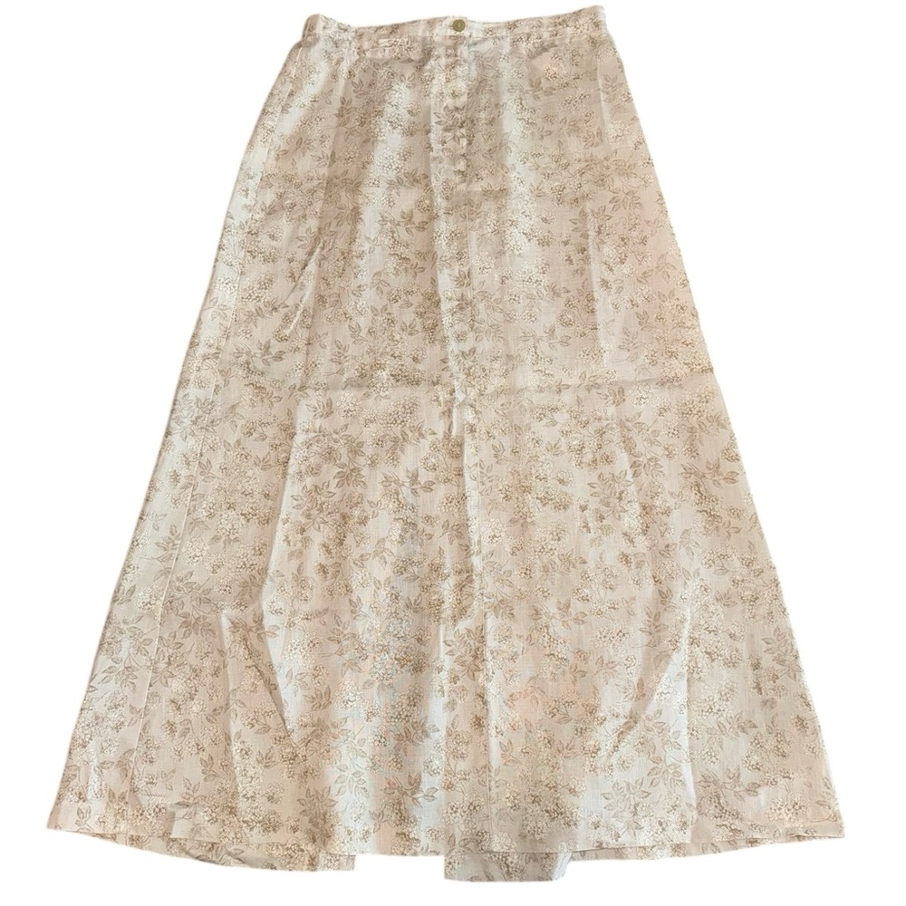 Liz Claiborne Cream A-Line Maxi Skirt